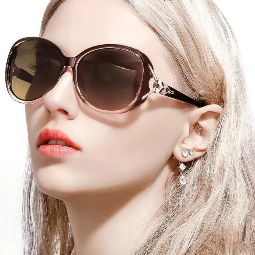 Brown Gold Ombre Oversized Sunglasses Boho Glasses Nwt